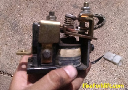 Forklift contactor assembly.