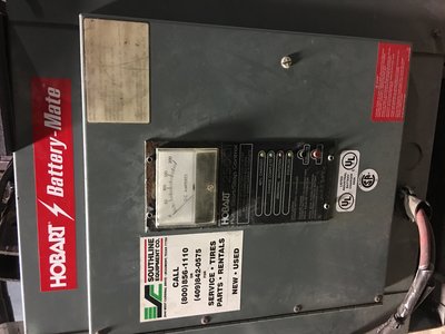 Hobart forklift battery charger.