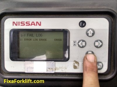 Nissan forklift- How to clear stored codes.